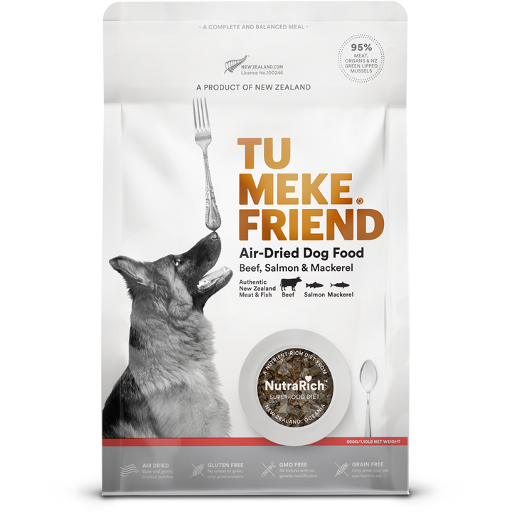 TU MEKE FRIEND AirDried Dog Food / Beef, Salmon & Mackerel Dogs in Town