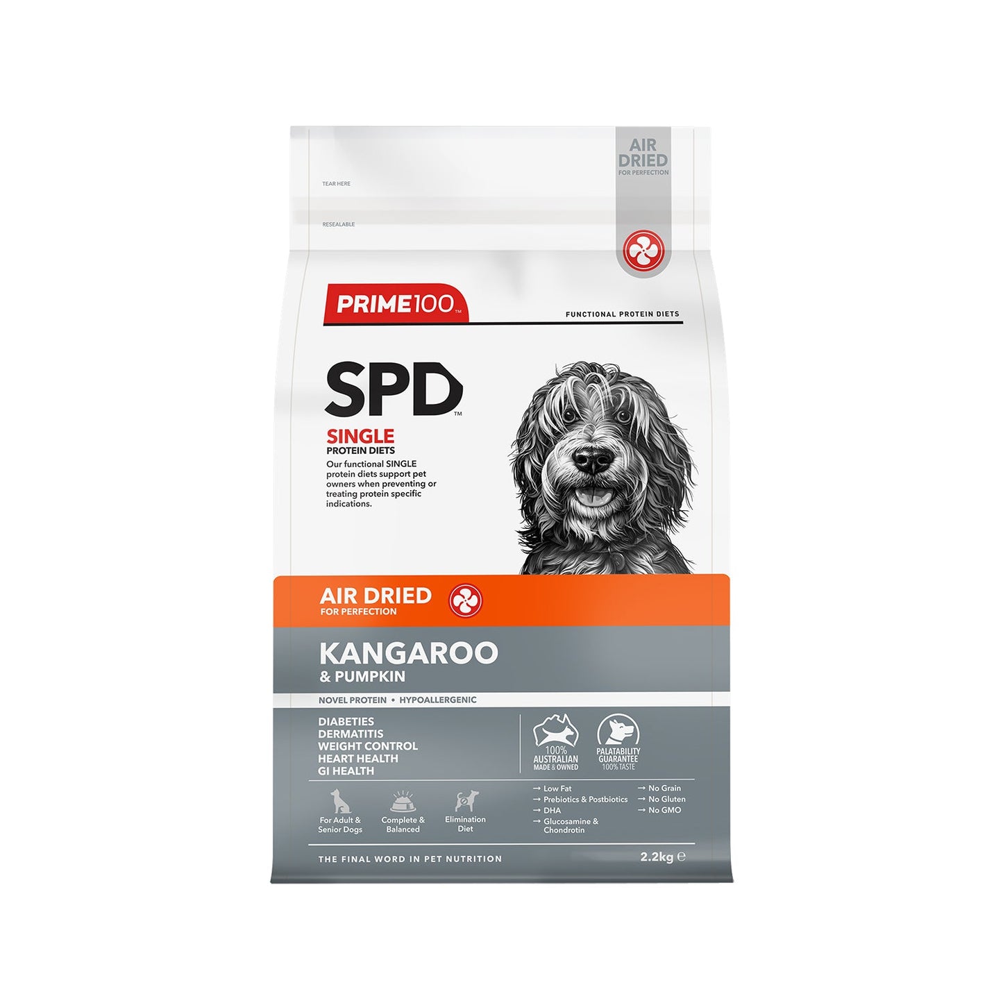 PRIME100 SPD™ Air Dried Kangaroo & Pumpkin [SPECIAL PROMO FOR BATCH BEST BEFORE JUNE OR JULY 2024]