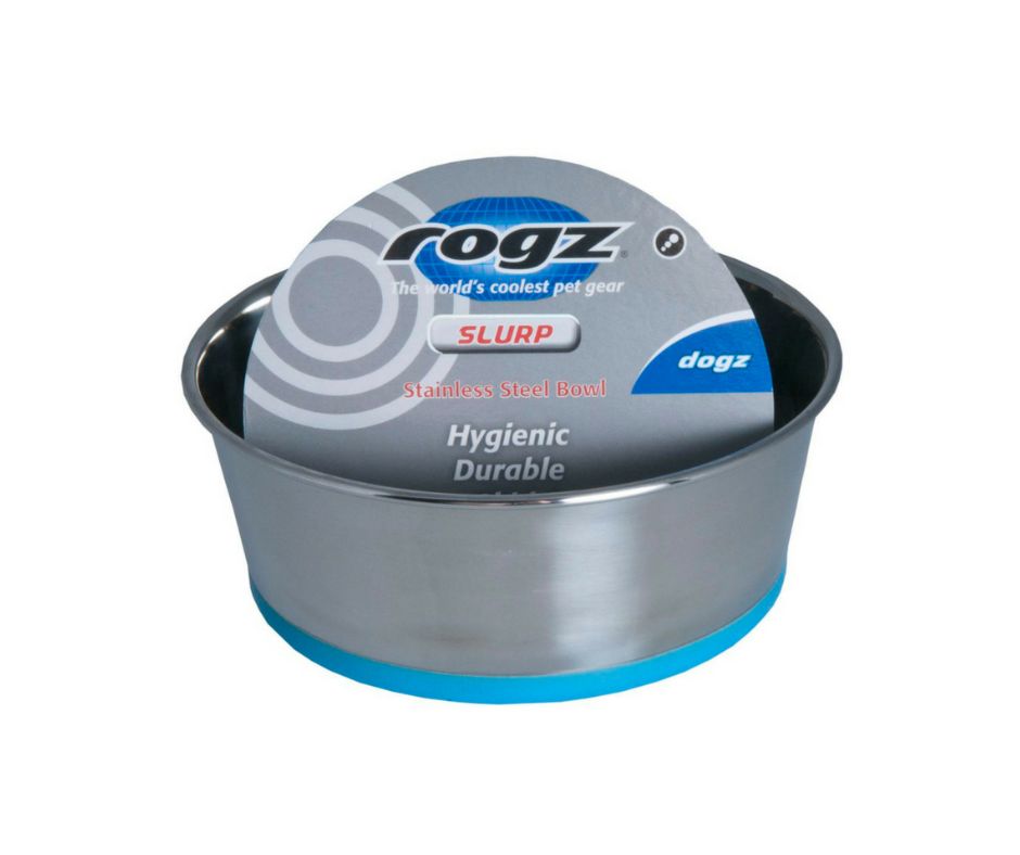 ROGZ Slurp Stainless Steel Dog Bowl