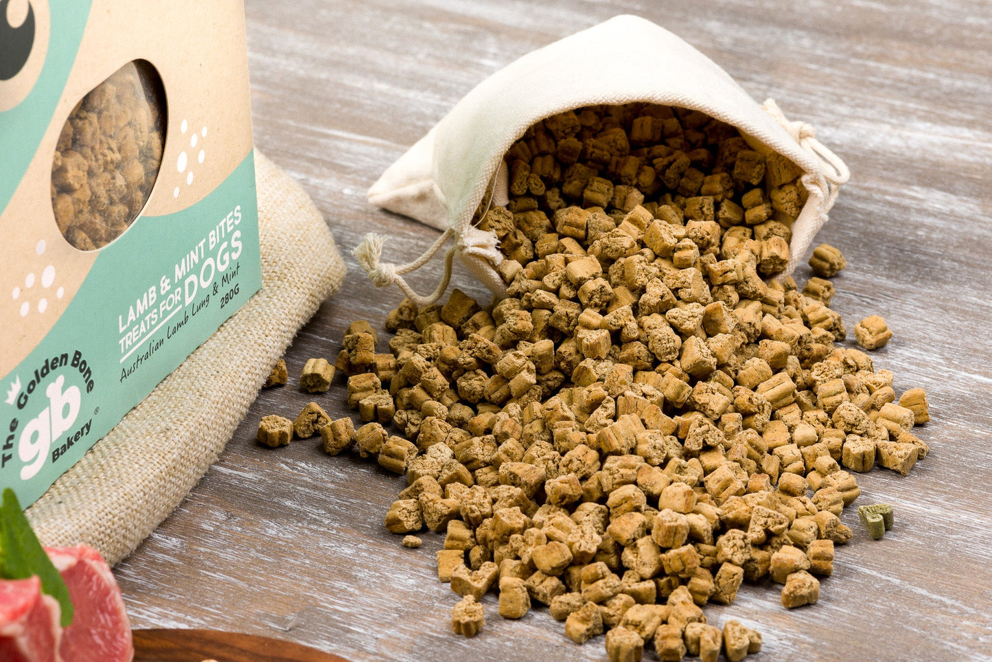 THE GOLDEN BONE BAKERY Lamb Lung & Mint Bites 280g