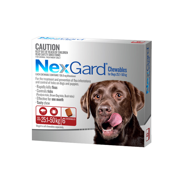 NexGard Chewables for Dogs 25.1-50kg