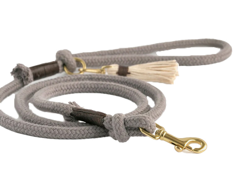 Stone Grey Organic Cotton Leash