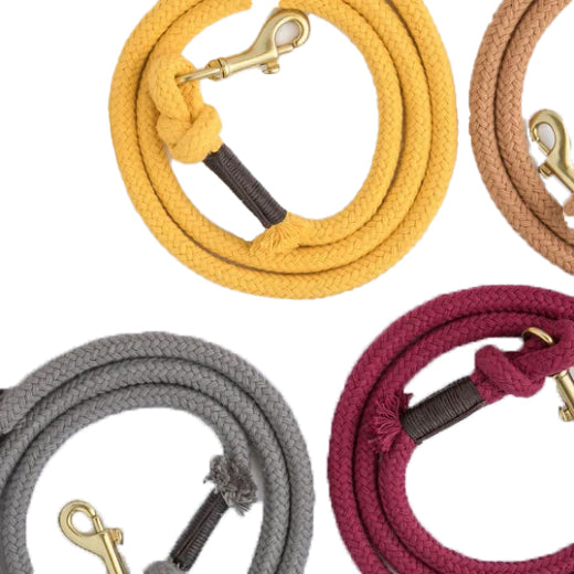 Stone Grey Organic Cotton Leash