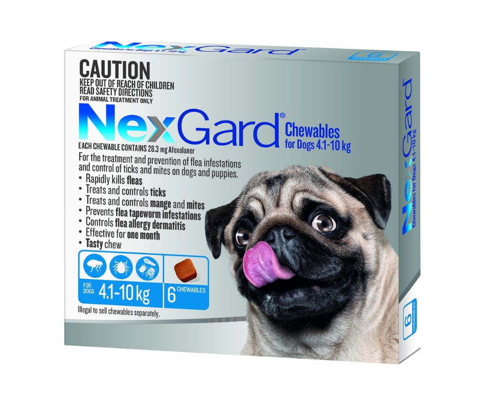 NEXGARD MEDIUM 4.1 - 10KGS 6'S BLUE