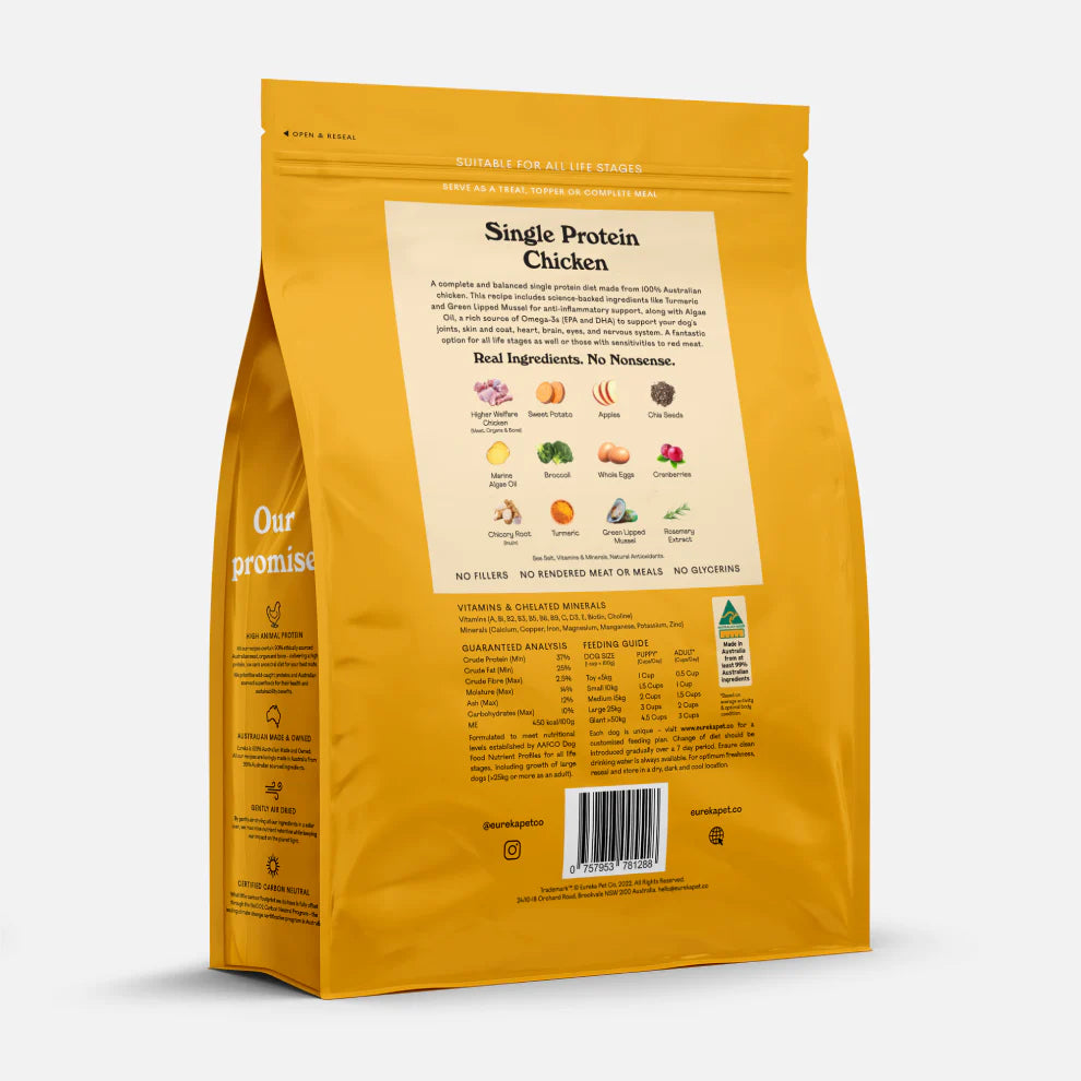 Eureka Air Dried Food - Single Protein Chicken