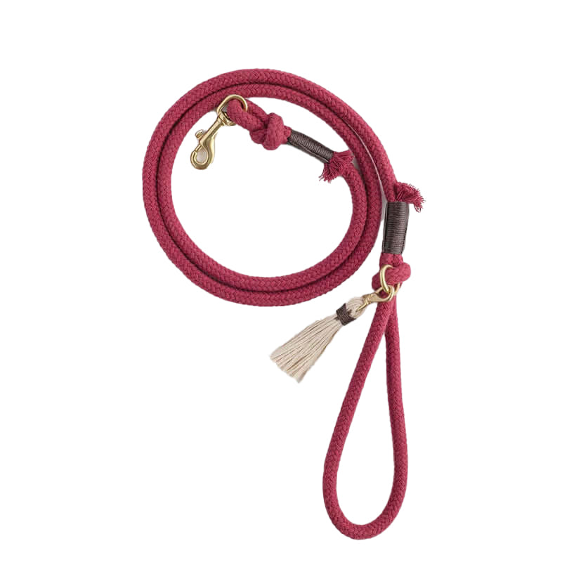 Plum Red Organic Cotton Leash