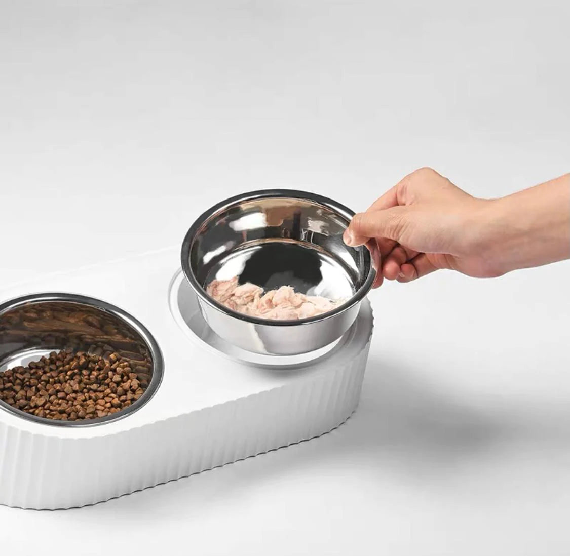 HONEYCARE Stainless Steel Double Pet Bowl / Dark Green