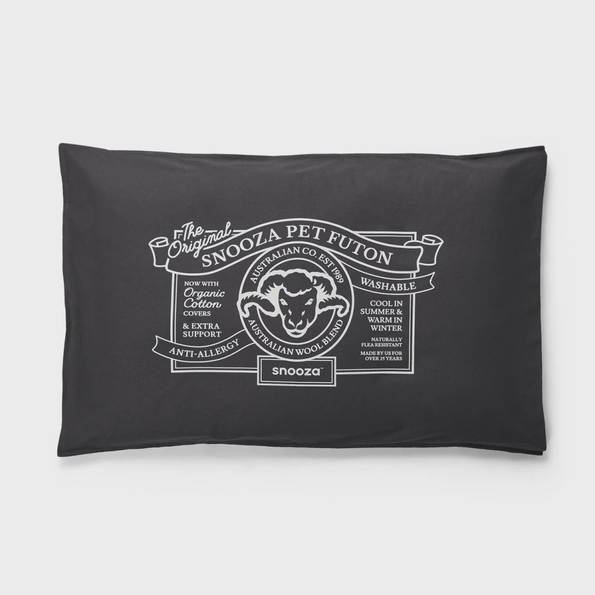 Snooza Organic Pet Futon / Charcoal