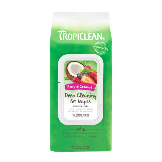 Tropiclean Deep Cleaning Wipes 100ct