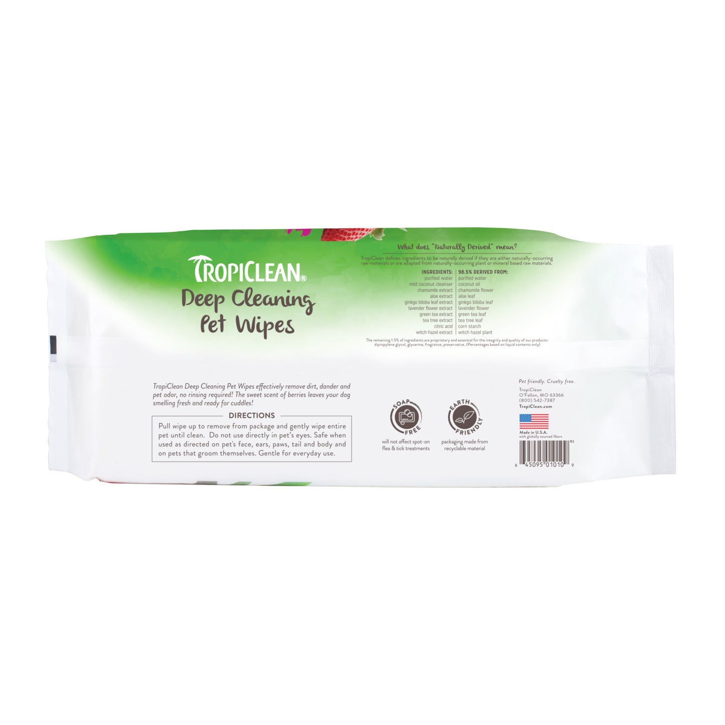 Tropiclean Deep Cleaning Wipes 100ct