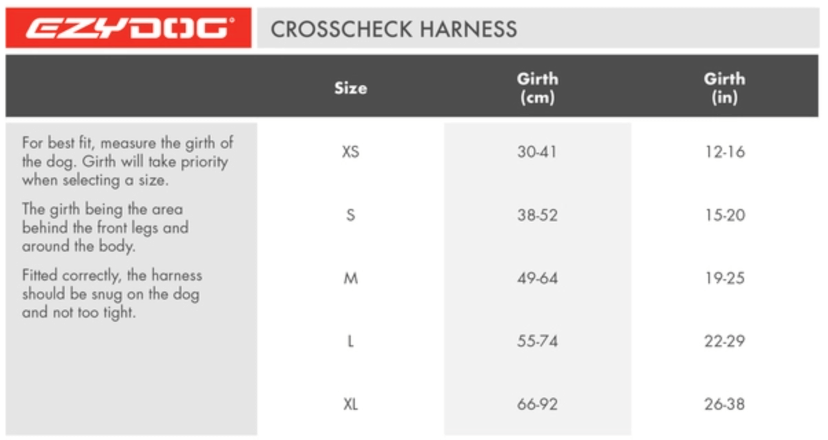 EzyDog Cross Check Training Harness Red