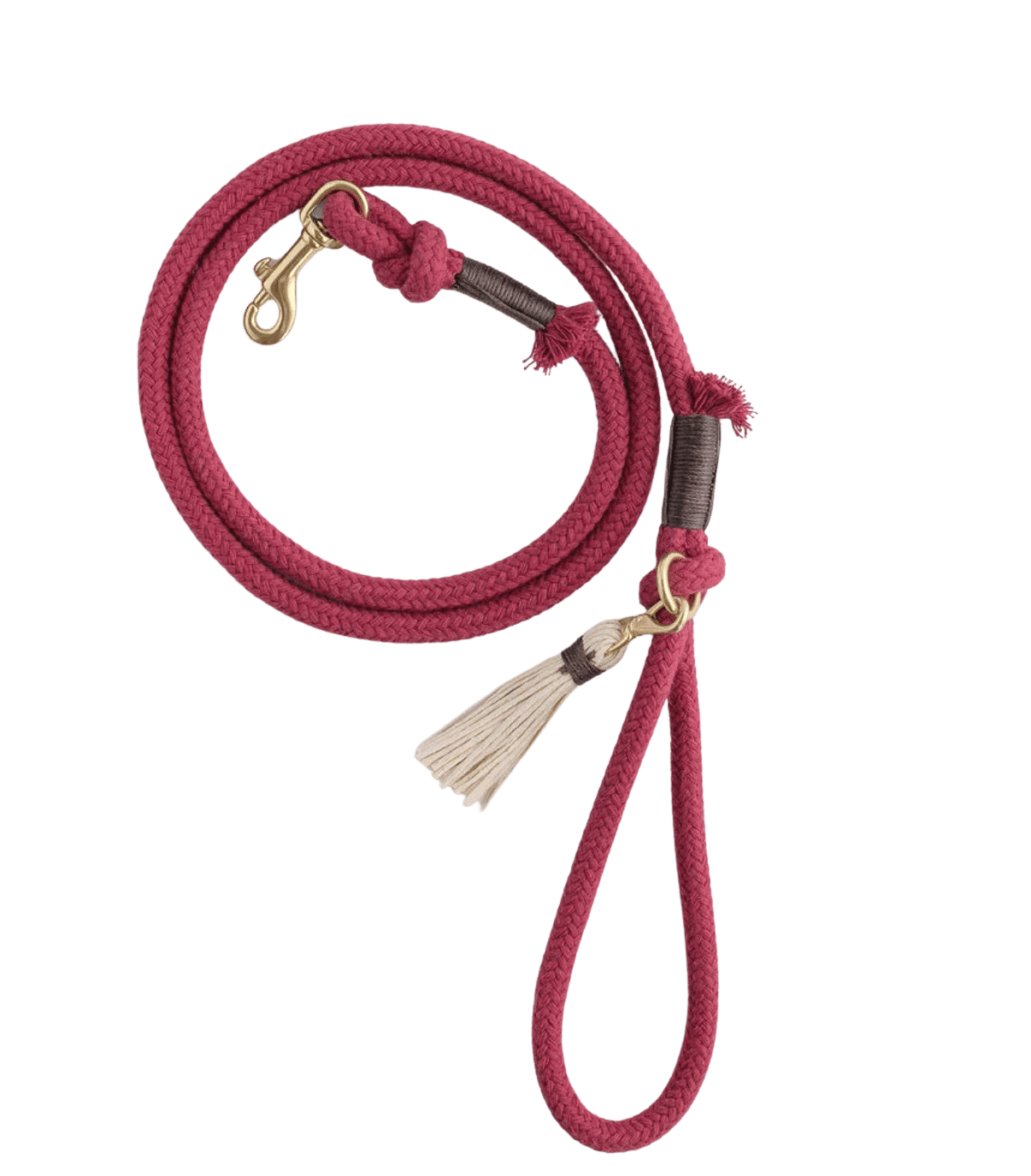Plum Red Organic Cotton Leash