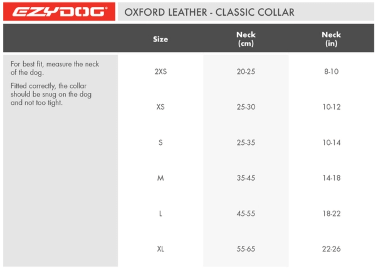 Ezydog Collar Oxford Black