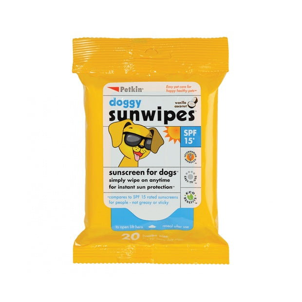 PETKIN Doggy Sun Wipes SPF15 / 20pk