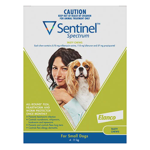 SENTINEL SMALL DOG 4 - 11KG GREEN 6 CHEWS