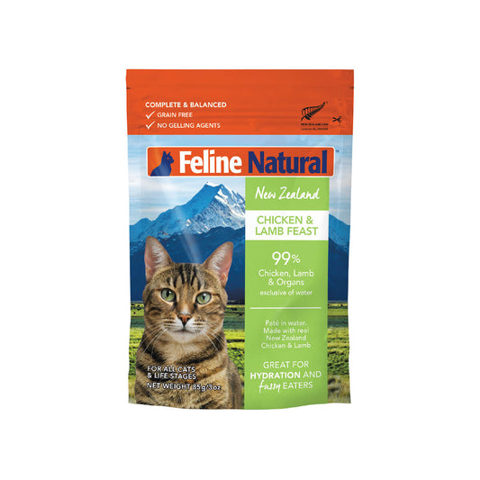 Feline Natural Chicken & Lamb Feast Pouch Cat Food 85g