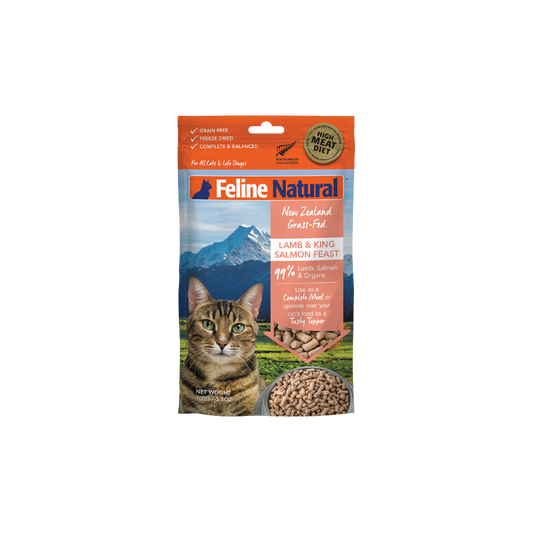 Feline Natural Lamb & King Salmon Feast Freeze-Dried Cat Food