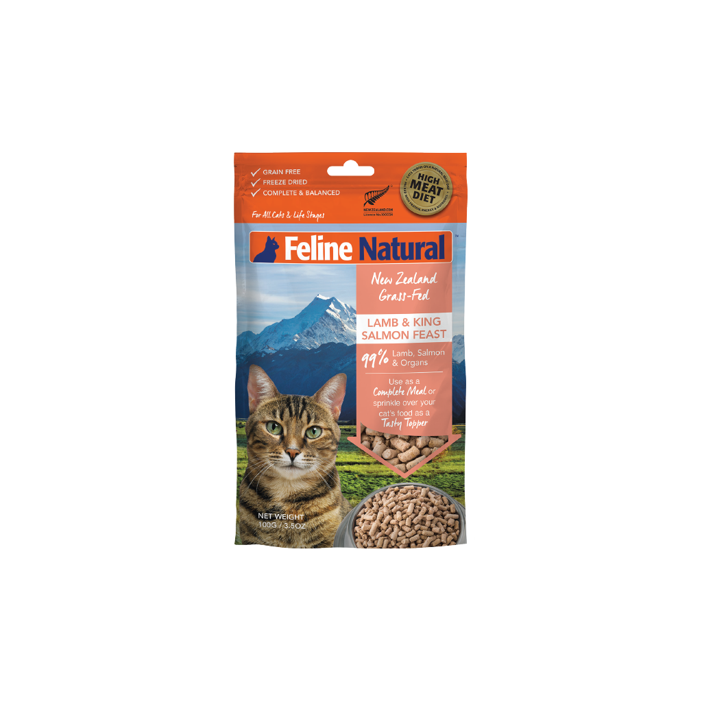 Feline Natural Lamb & King Salmon Feast Freeze-Dried Cat Food