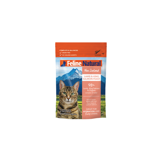 Feline Natural Lamb & King Salmon Feast Pouch Cat Food 85g