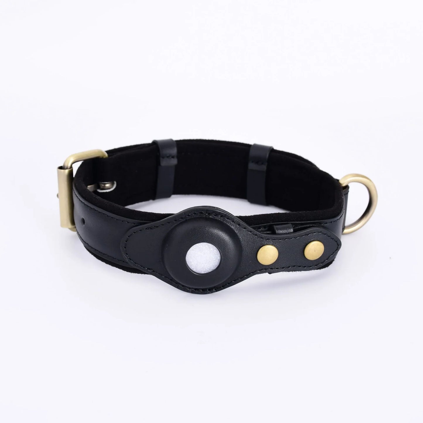 Leather AirTag Dog Collar by Dogs in Town