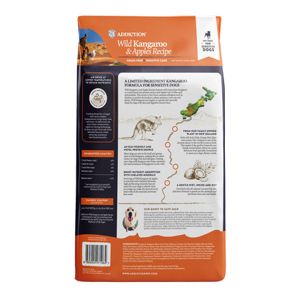 ADDICTION DOG Wild Kangaroo & Apples Grain-Free Sensitive Care All Life Stages Dog Food 1.8kg