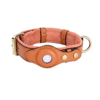 Leather AirTag Dog Collar by Dogs in Town