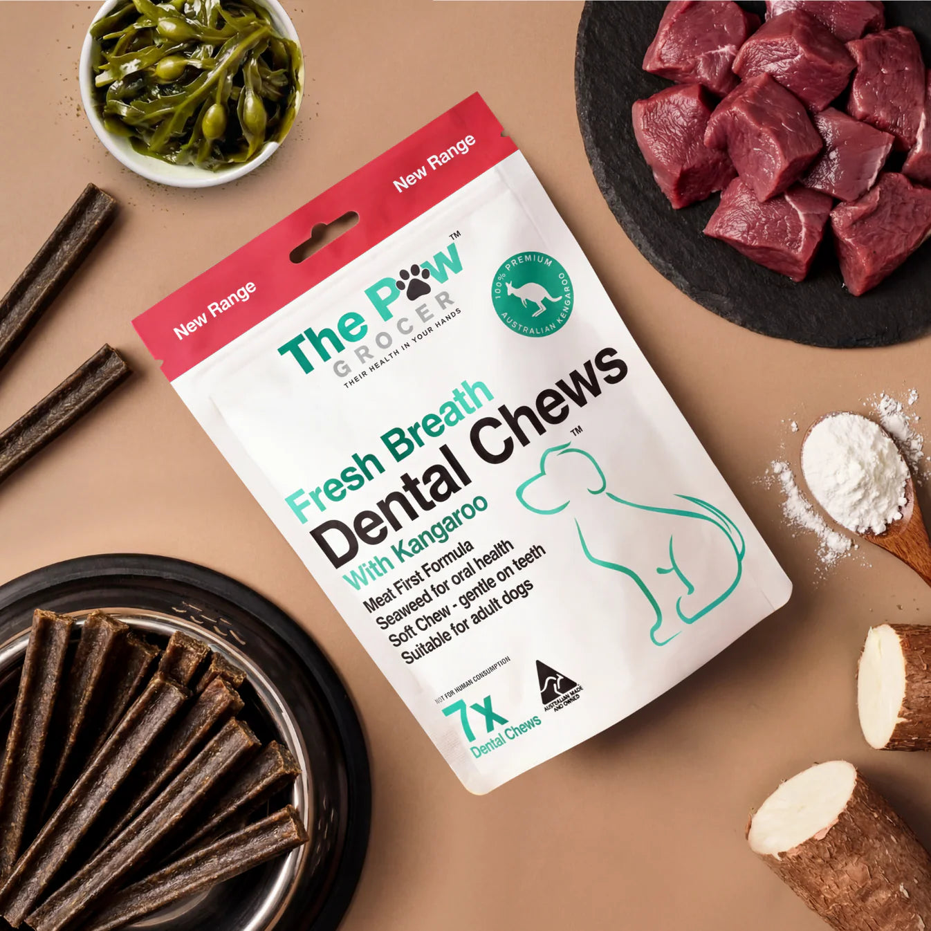 Paw Grocer - Fresh Breath Dental Chews Kangaroo