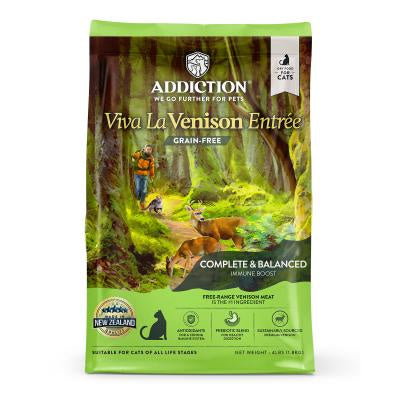 ADDICTION CAT Viva La Venison Grain-Free Immune Boost All Life Stages Cat Food 1.8kg