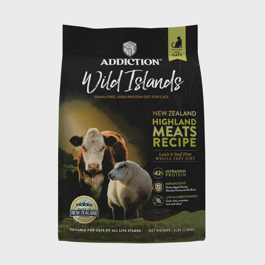 ADDICTION CAT Wild Islands - Highlands Meats Grain-Free, High Protein All Life Stages Cat Food 1.8kg