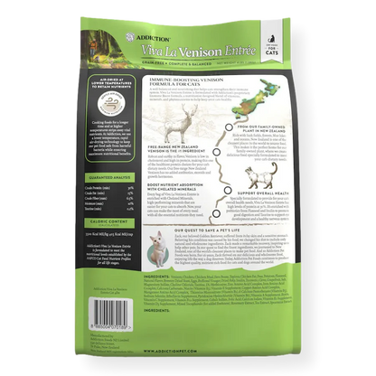 ADDICTION CAT Viva La Venison Grain-Free Immune Boost All Life Stages Cat Food 1.8kg