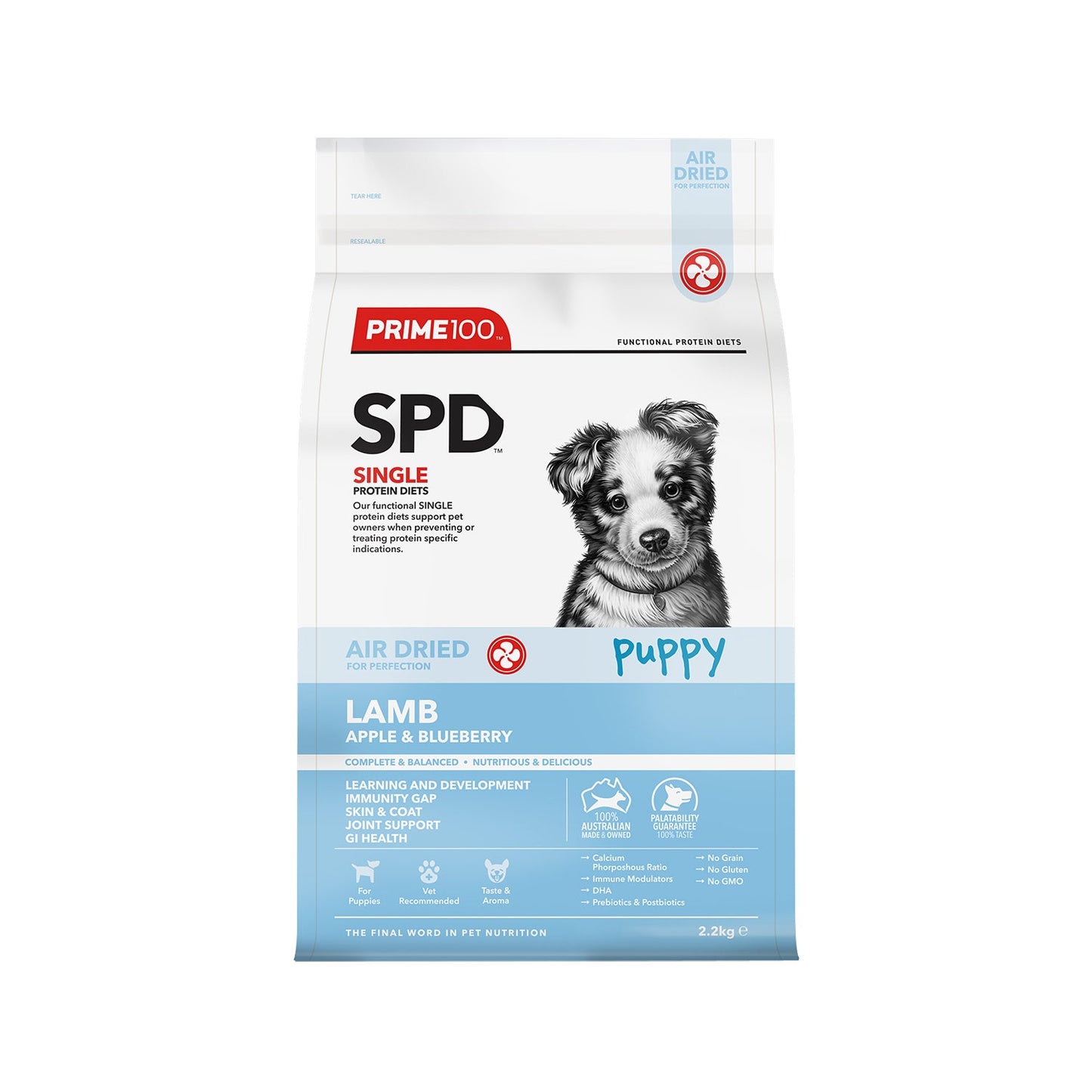 PRIME100 SPD™ Air Dried Puppy Lamb Apple & Blueberry