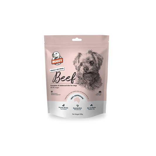 Bugsy's BEEF Air Dried Raw Premium Complete Food for Dogs