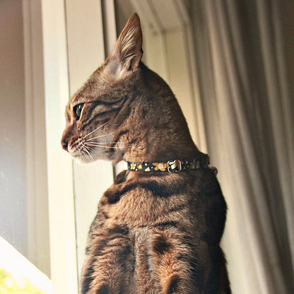 NICE DIGS Leather Cat Collar