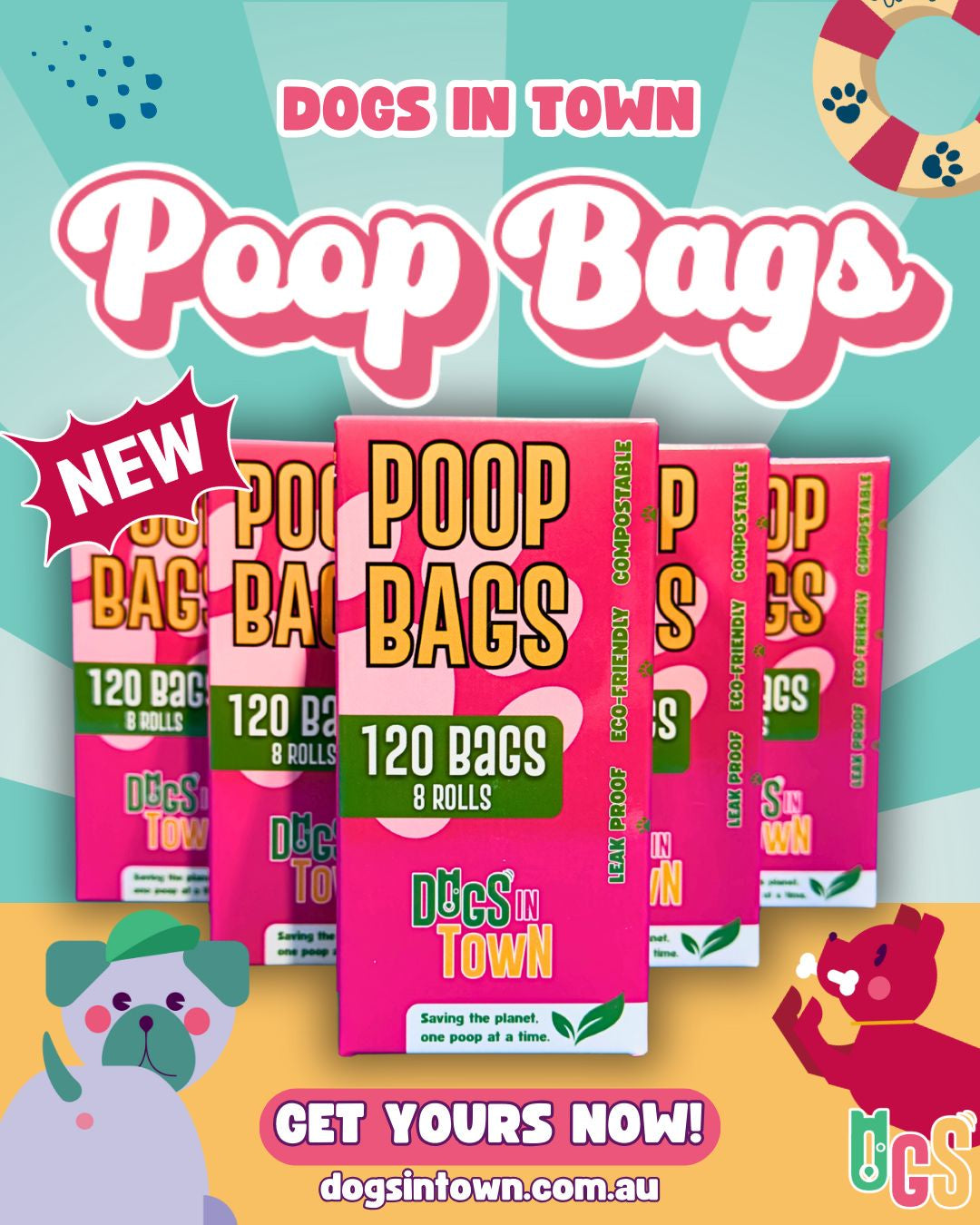 Dogs in Town - Poop Bags 8pk