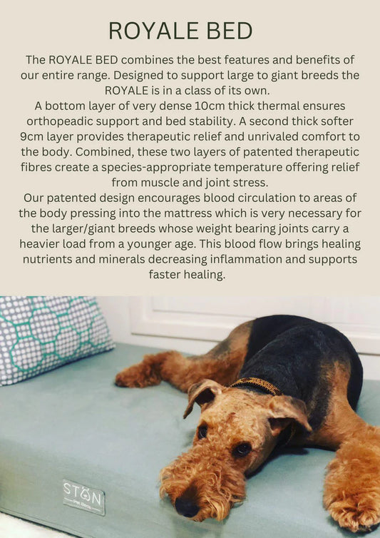 STAN Royale Dog Bed in Linen / Natural