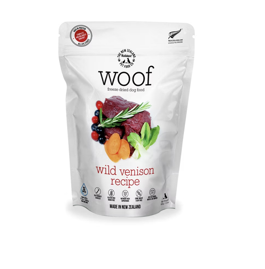 The NZ Pet Food- WOOF WILD VENISON - Freeze Dried Dog Food