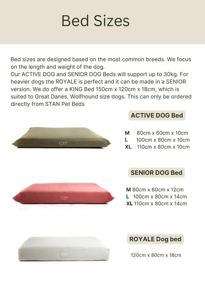 STAN Royale Dog Bed in Linen / Mustard