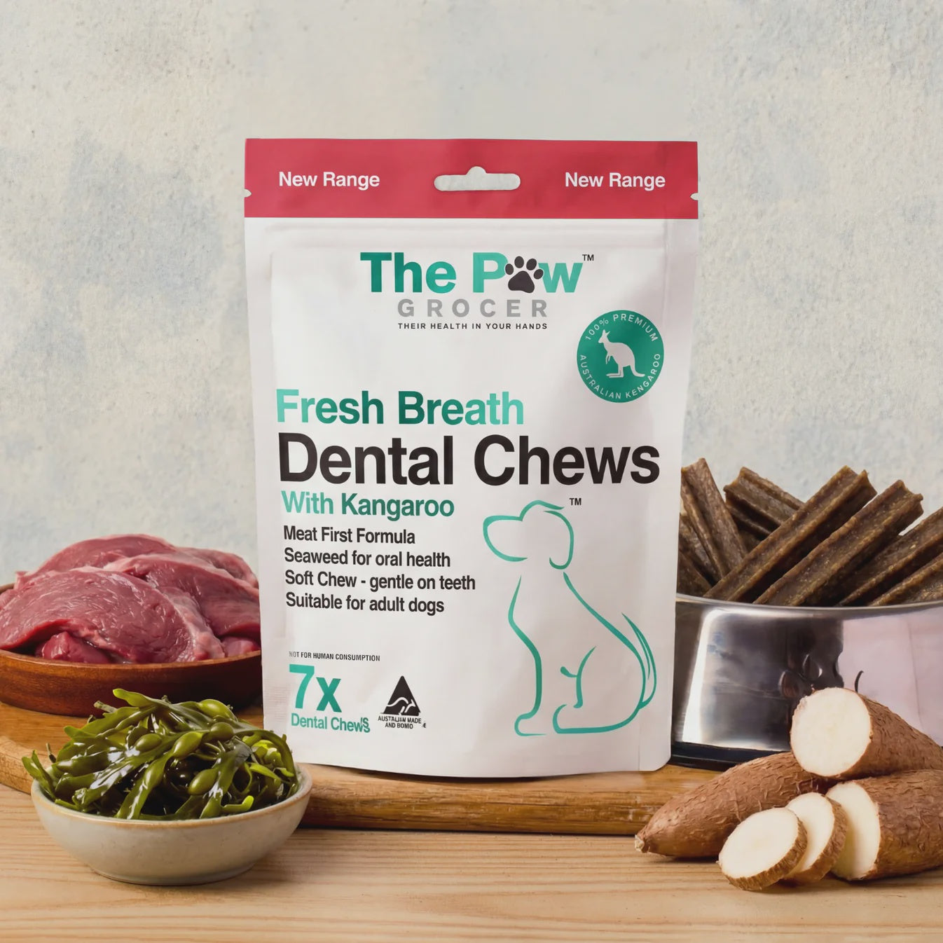 Paw Grocer - Fresh Breath Dental Chews Kangaroo