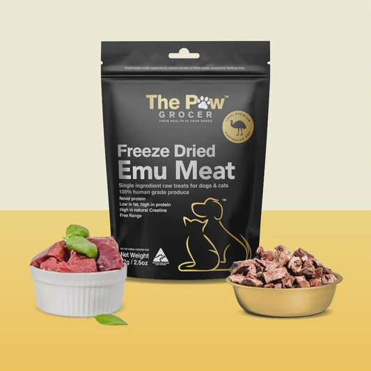 THE PAW GROCER Black Label Freeze Dried- Emu Meat 72g