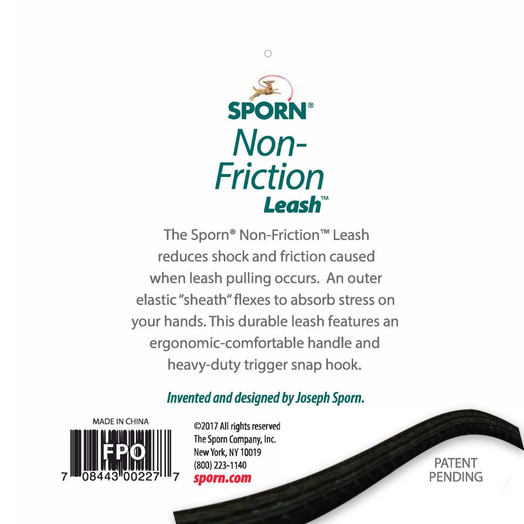 Sporn Non-Friction Leash Black -Standard