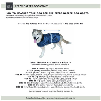 ZEEZ Dapper Dog Coat / Sky Blue