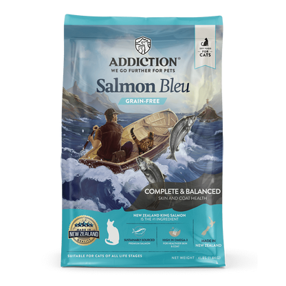 ADDICTION Salmon Bleu Grain-Free Skin and Coat Healthy All Life Stages Cat Food 1.8kg