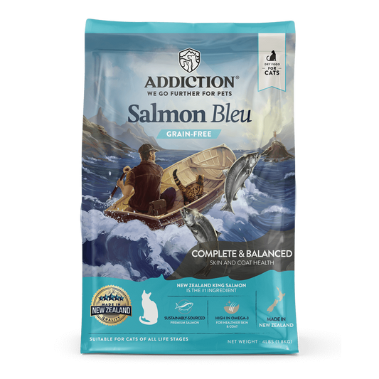 ADDICTION Salmon Bleu Grain-Free Skin and Coat Healthy All Life Stages Cat Food 1.8kg