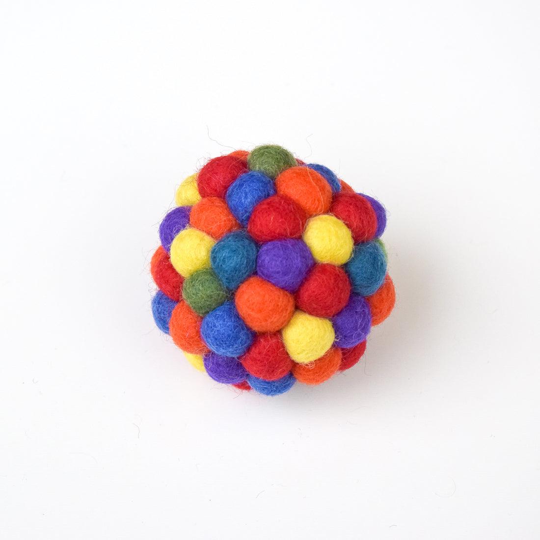 TARA TREASURES Felt Rattle Ball Cat Toy