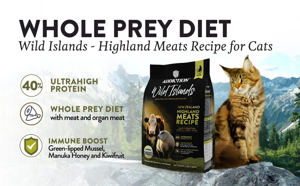 ADDICTION Wild Islands Highlands Meats Grain-Free, High Protein All Life Stages Cat Food 1.8kg