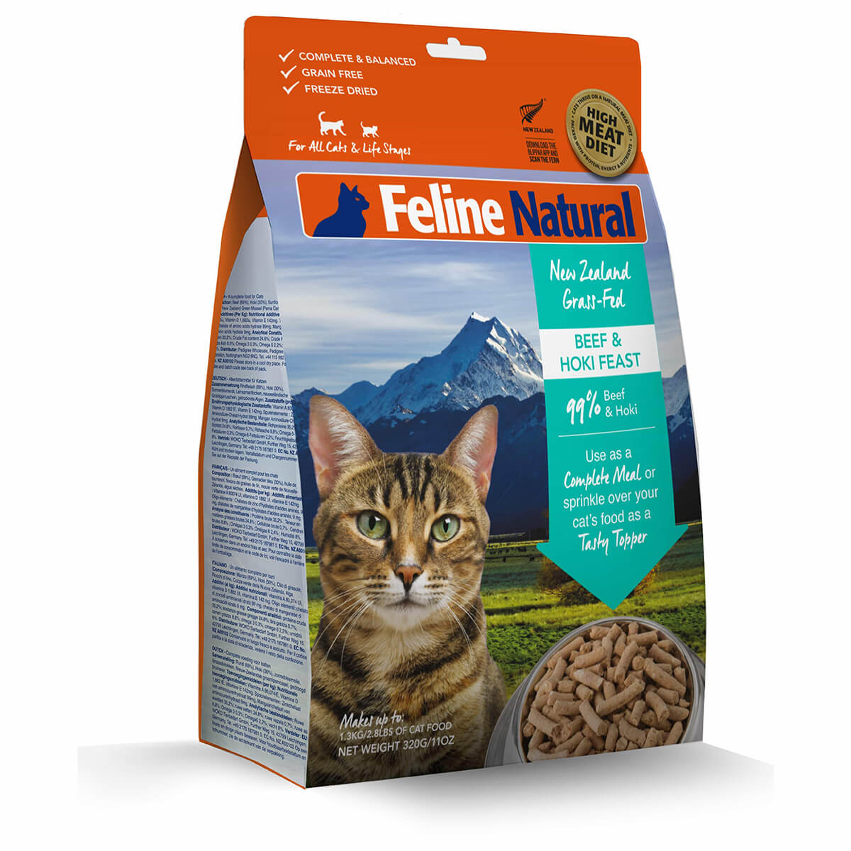 Feline Natural Beef & Hoki Feast Freeze-Dried Cat Food