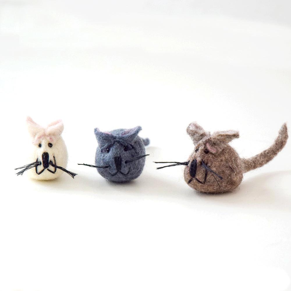 TARA TREASURES Felt Mouse Cat Toy
