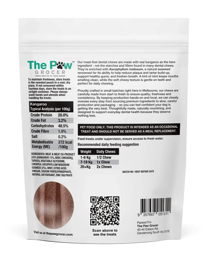 Paw Grocer - Fresh Breath Dental Chews Kangaroo