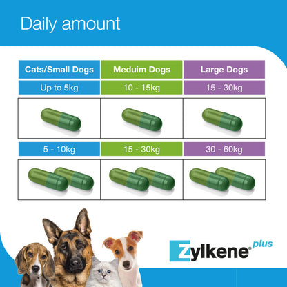 Zylkene Capsules 30pk for Small Cats & Dogs under 10kg
