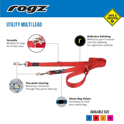 Rogz Specialty Multi-Lead Black